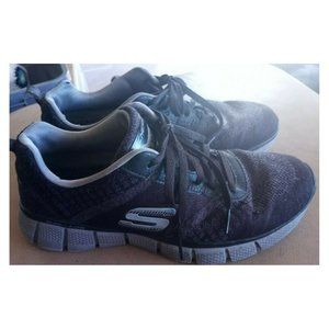 Men's Memory Foam Skechers Shoes Size 8.5 Relaxed Fit Air Cooled Black Great
